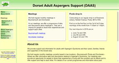 Desktop Screenshot of dorsetadultaspergerssupport.org.uk